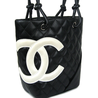 CHANEL シャネル カンボンライン コピー CH-BAG129 スモール トートバッグ ブラック ホワイト